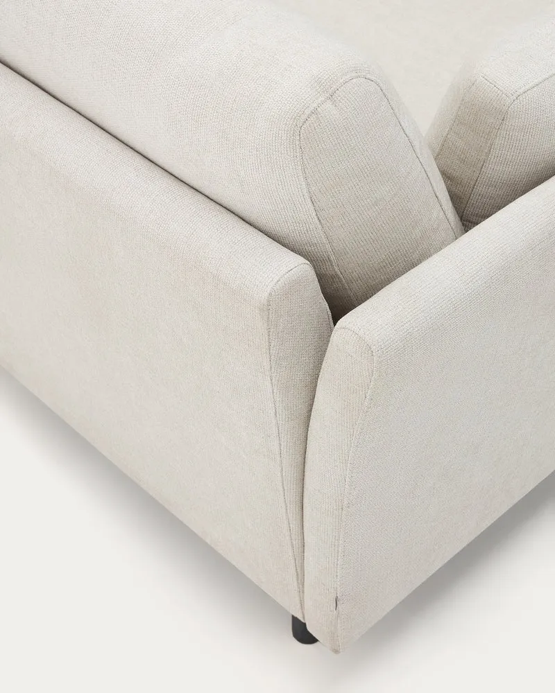 Gilma 2-seater - Pearl Chenille & Black legs