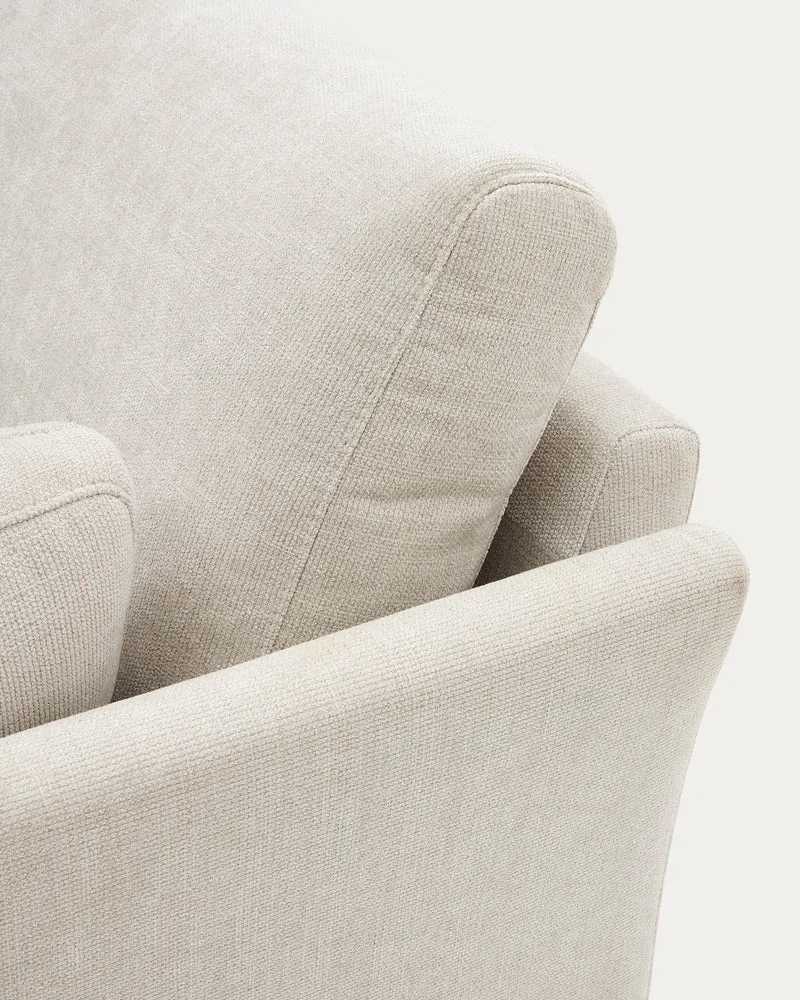 Gilma 2-seater - Pearl Chenille & Black legs