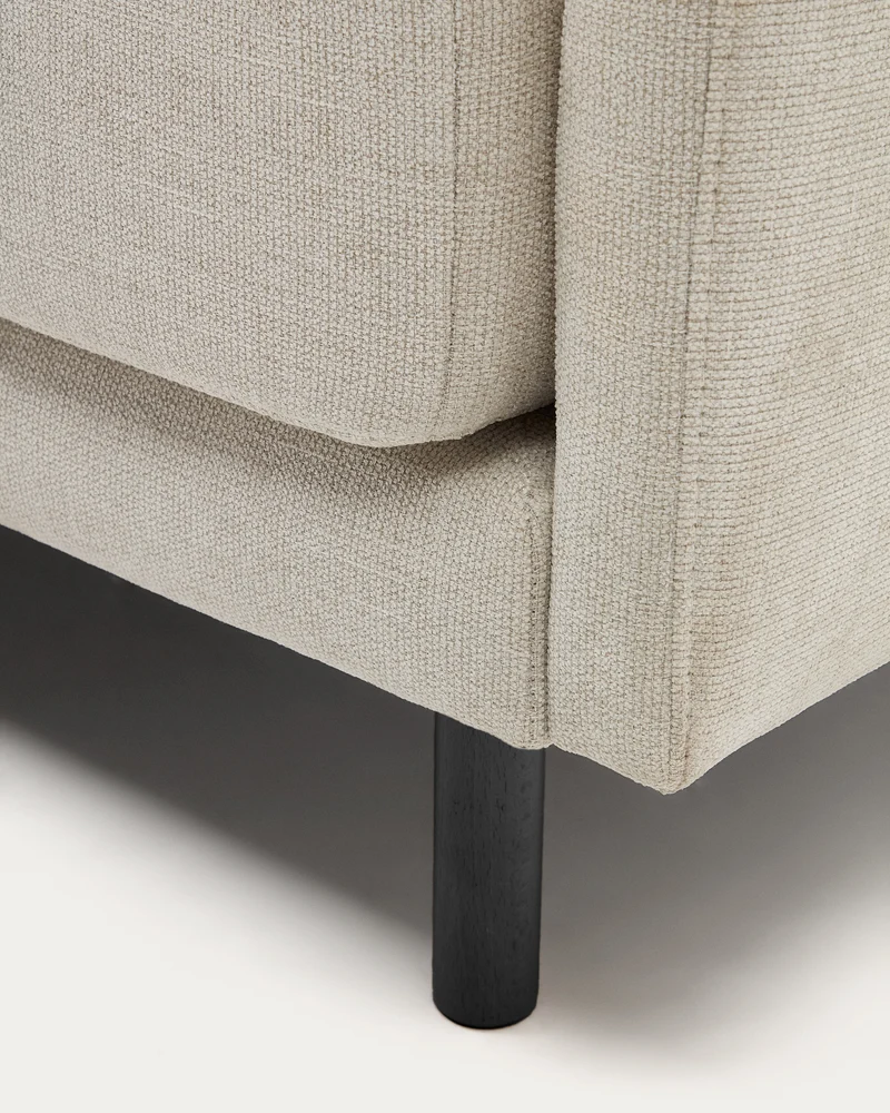Gilma 2-seater - Pearl Chenille & Black legs
