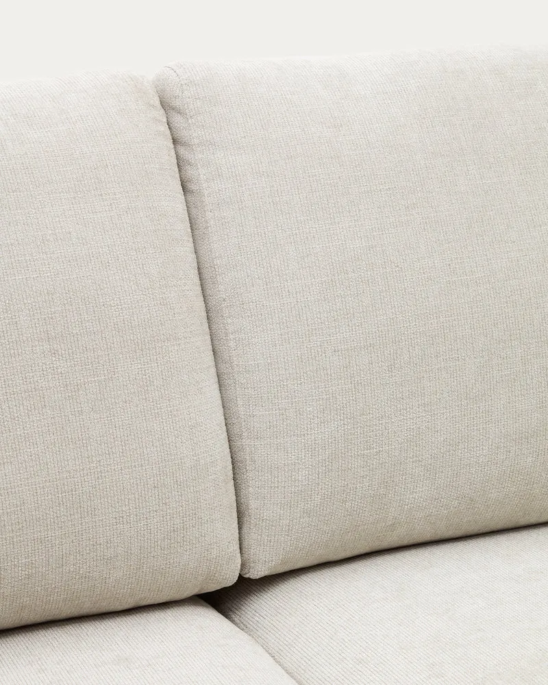 Gilma 2-seater - Pearl Chenille & Black legs