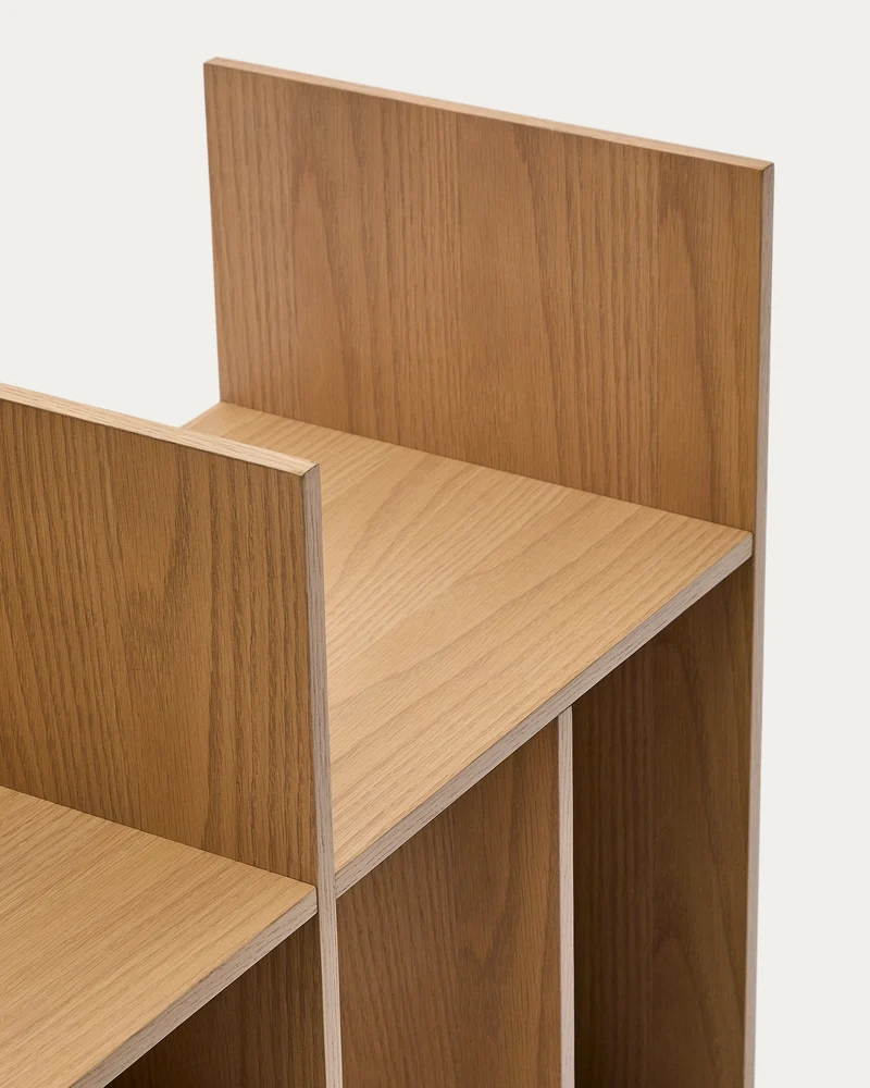 Ina modular shelving unit in oak veneer with natural finish 80 x 80cm FSC 100%