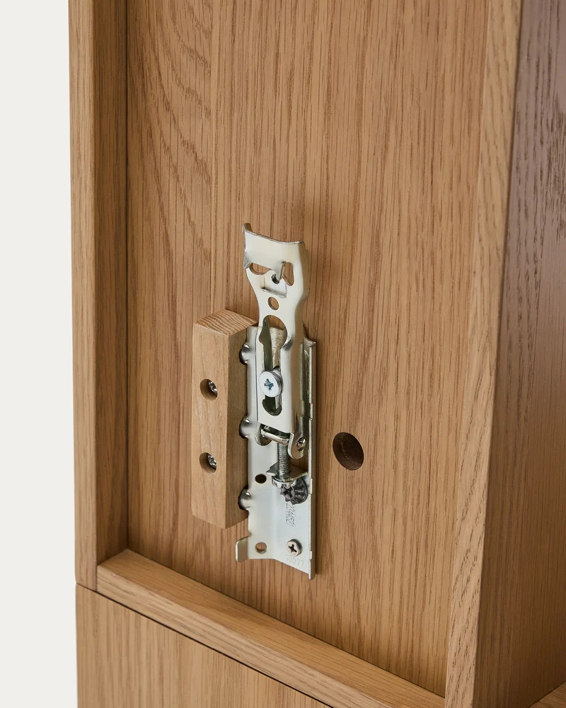 Ina modular shelving unit in oak veneer with natural finish 80 x 80cm FSC 100%