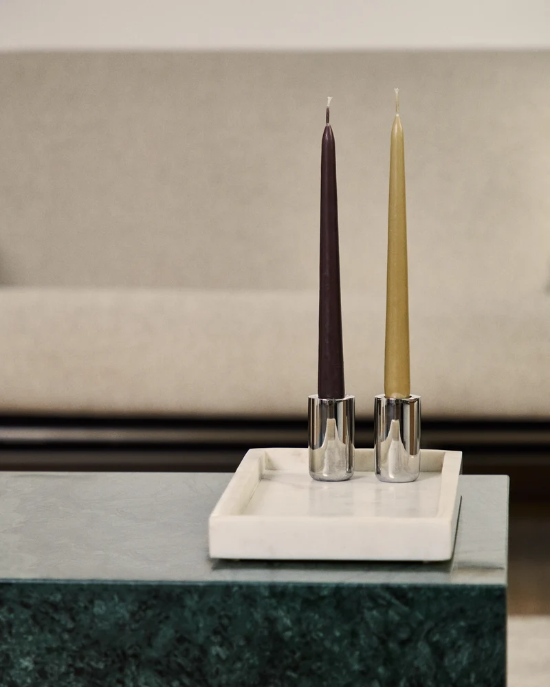 Serela Tray in White Marble