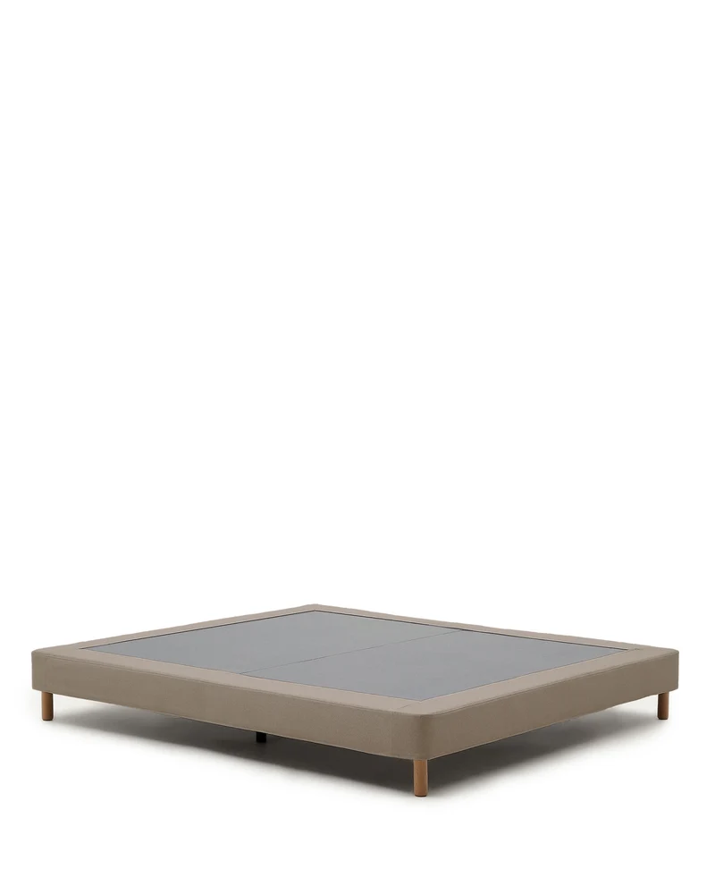 Ofelia brown base with removable cover and solid beech wood legs for 180 x 200cm mattress