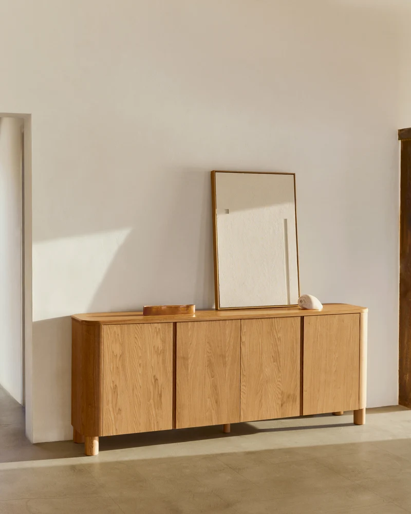 Salaya sideboard in ash plywood FSC Mix Credit, 200 cm x 79 cm