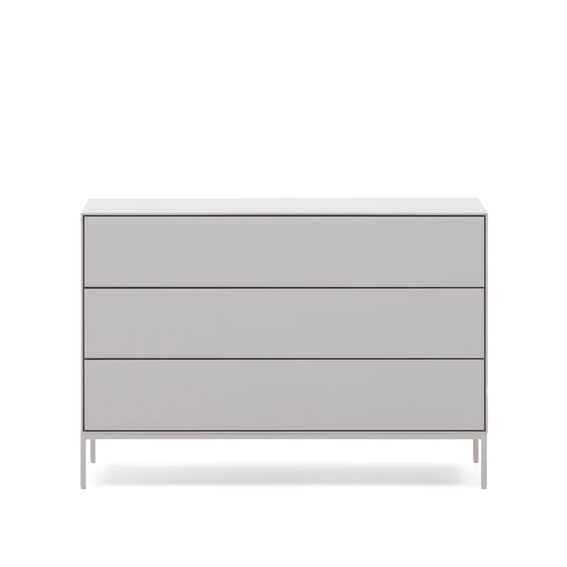Vedrana 3-drawer chest of drawers white lacquered MDF 110 x 75 cm