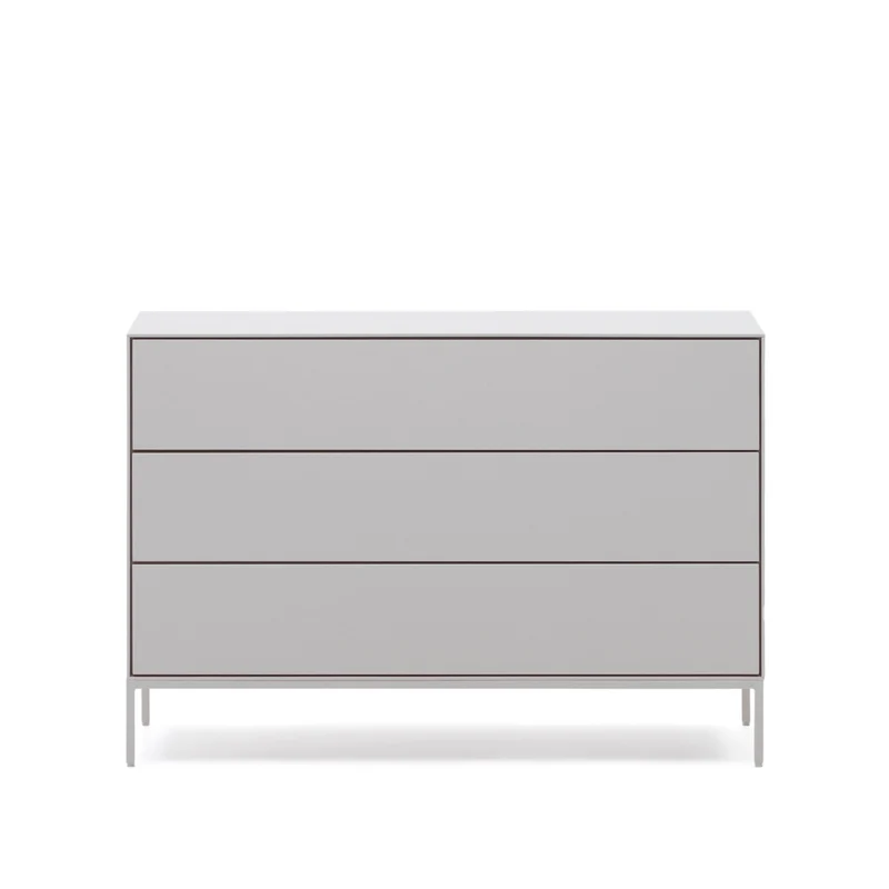 Vedrana 3-drawer chest of drawers white lacquered MDF 110 x 75 cm