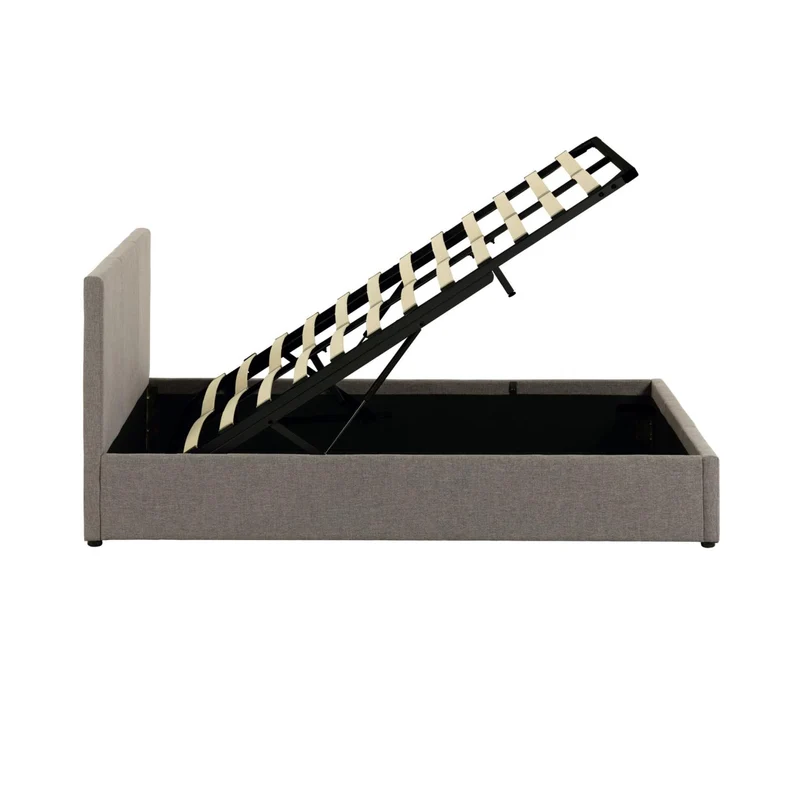 Nahiri grey lift-up storage bed for a 160 x 200 cm mattress