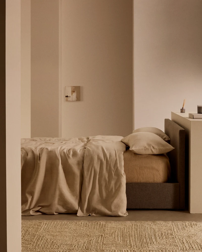 Nahiri grey lift-up storage bed for a 160 x 200 cm mattress