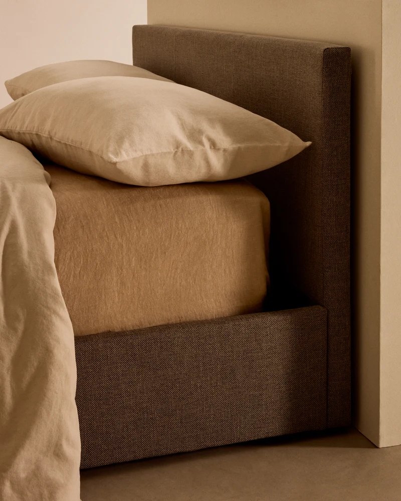 Nahiri grey lift-up storage bed for a 160 x 200 cm mattress