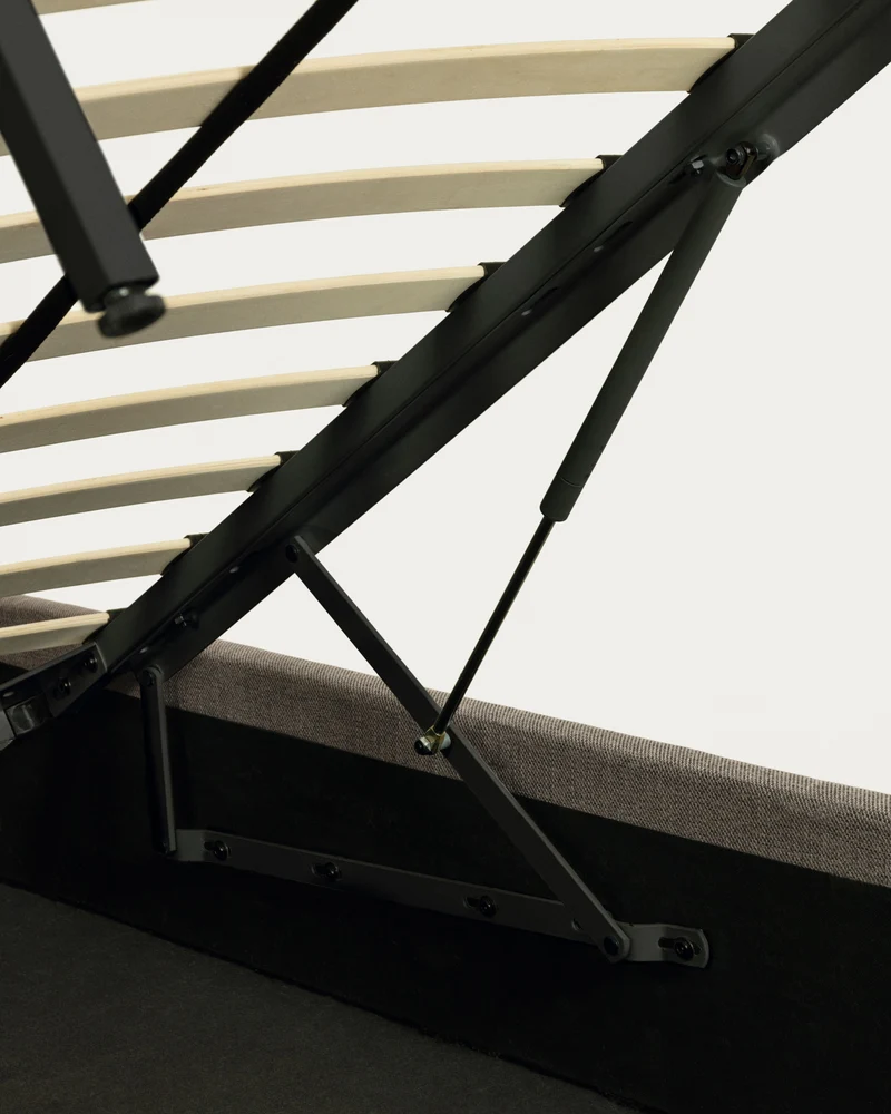 Nahiri grey lift-up storage bed for a 160 x 200 cm mattress