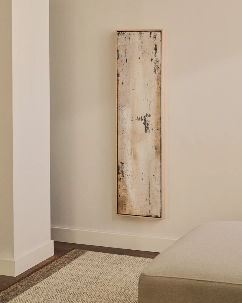 Selnar grey abstract picture, 122 x 32 cm