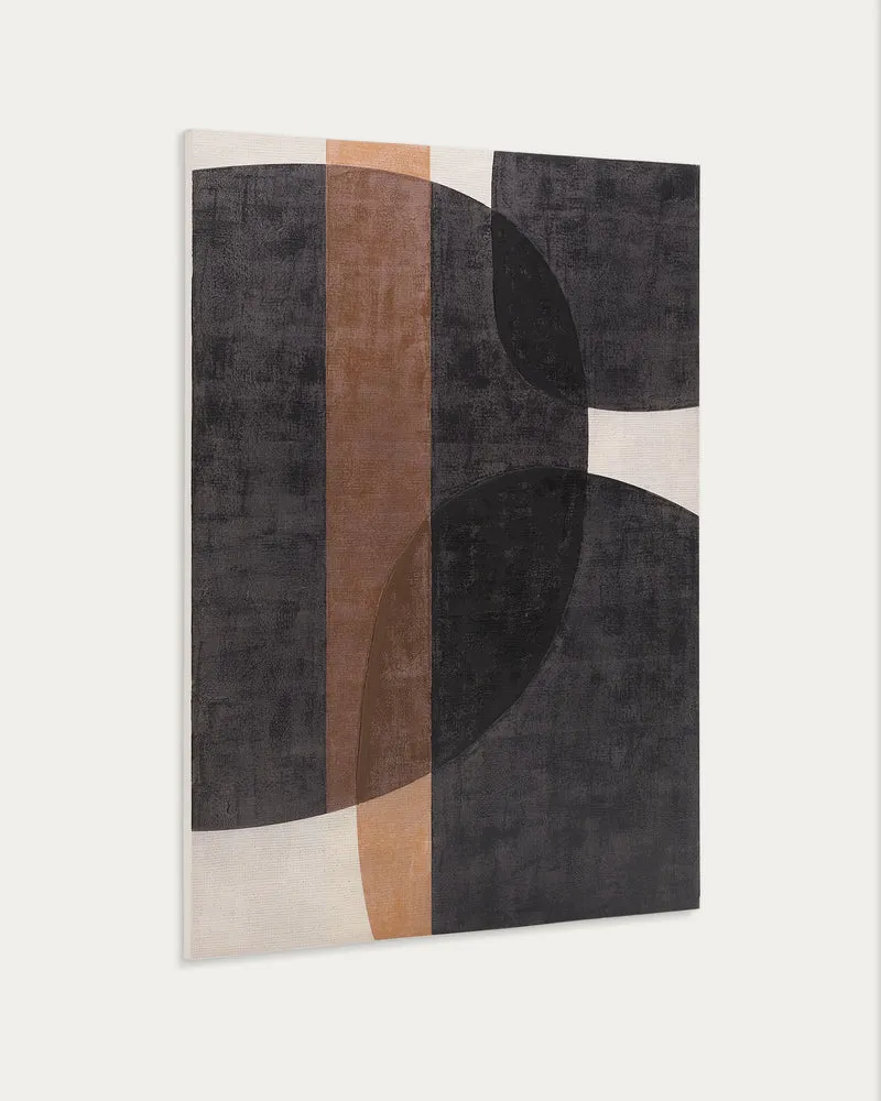 Tonol, brown abstract canvas, 180 x 140 cm