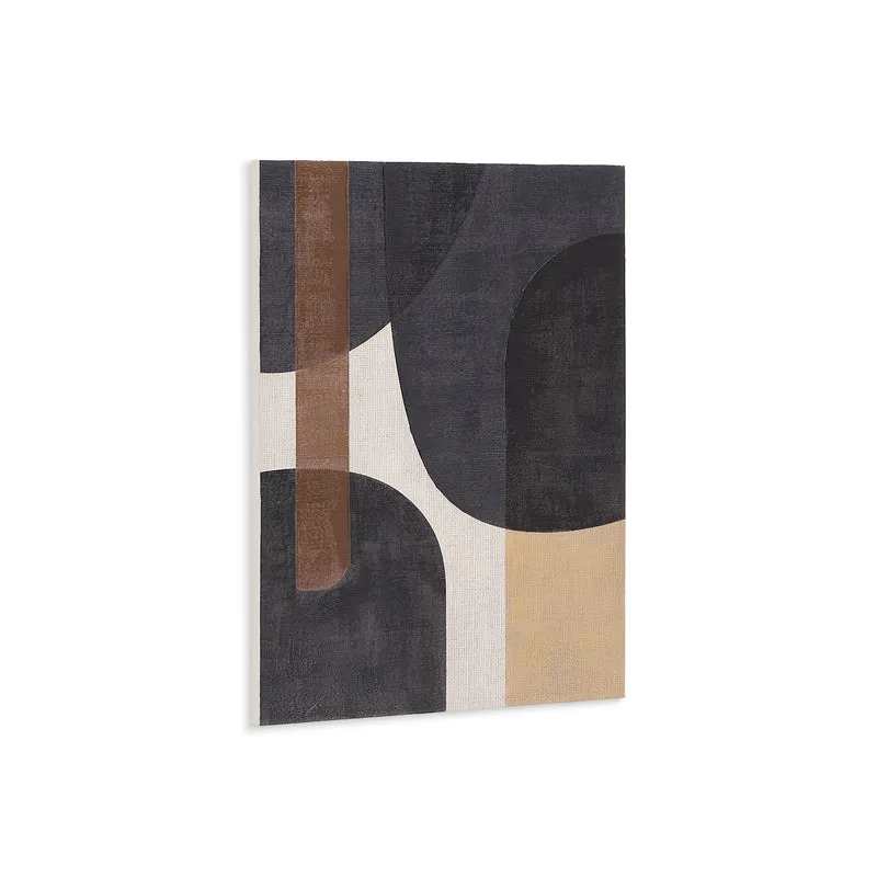 Tonol, brown abstract canvas, 100 x 80 cm