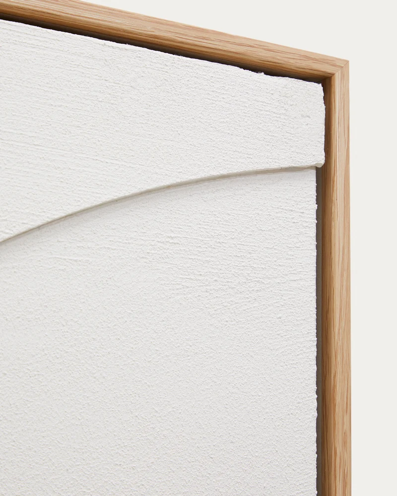 Sefri picture with circular geometric shapes in white 60 x 90 cm