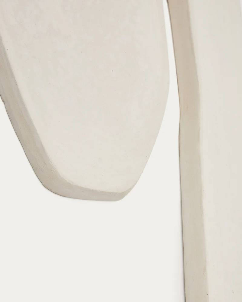 Siluna set of 3 elongated wall panels in white papier-mâché