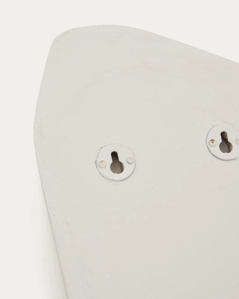 Siluna set of 3 elongated wall panels in white papier-mâché