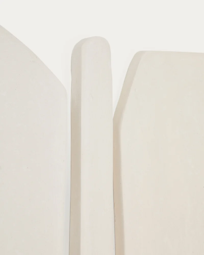 Siluna set of 4 wall panels in white papier-mâché