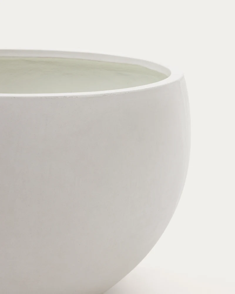 Grau White Cement Planter Ø 72 cm