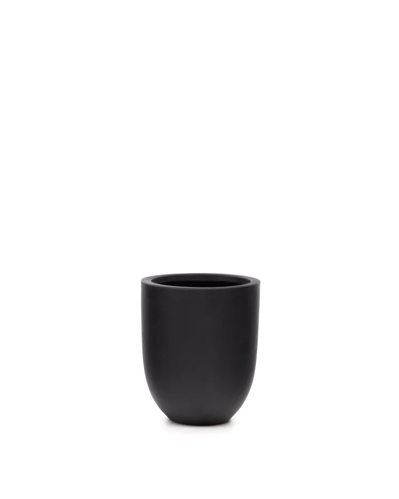 Aiguablava plant pot in black cement, Ø 39 cm