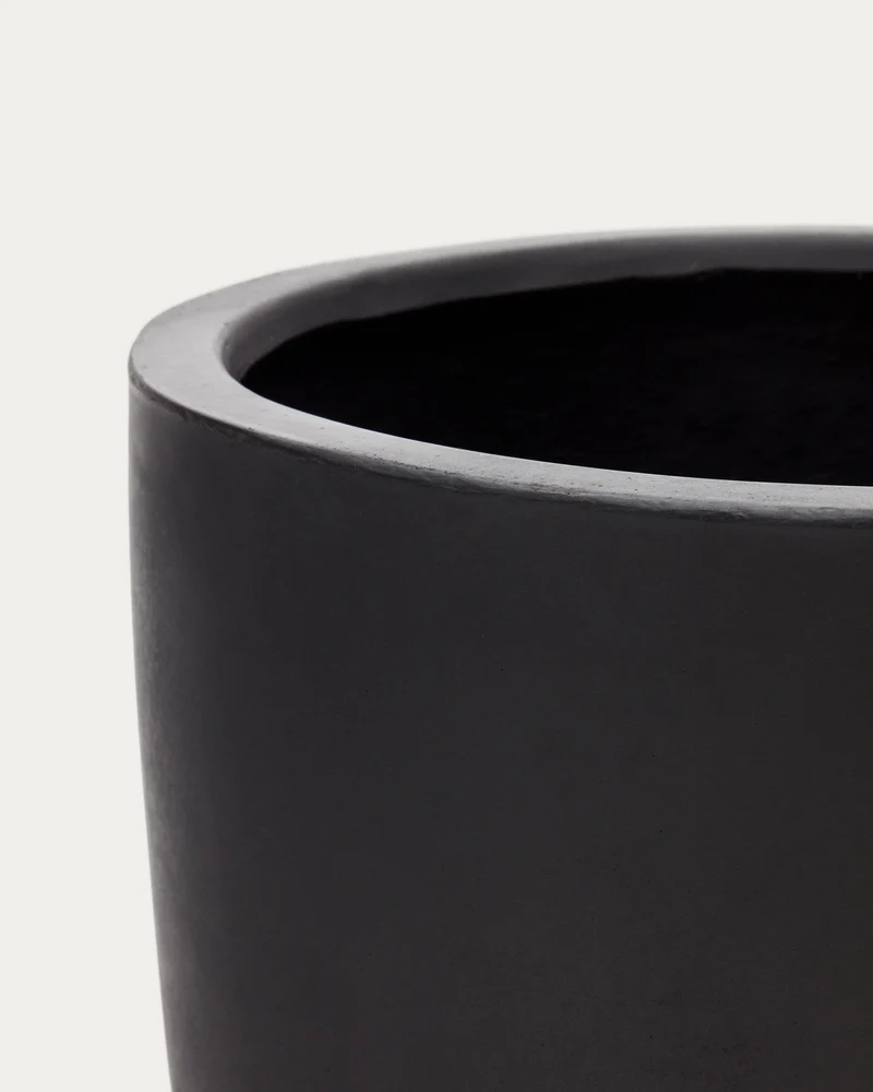 Aiguablava plant pot in black cement, Ø 56 cm