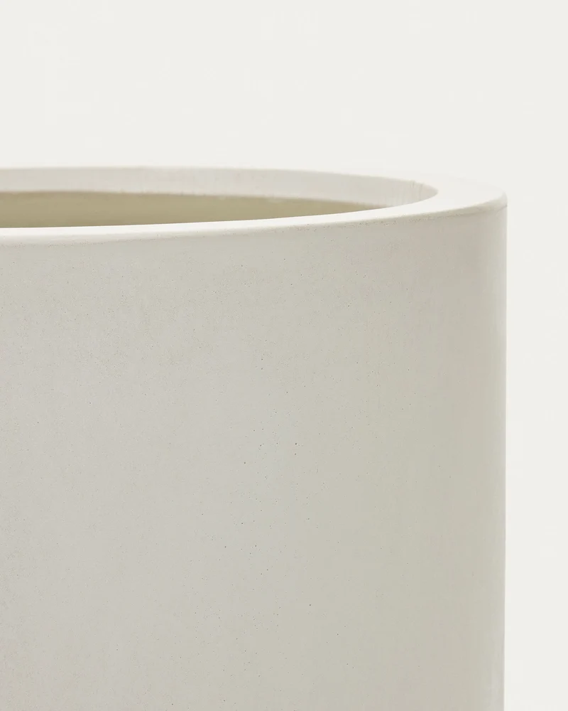 Aiguablava plant pot in white cement, Ø 42 cm