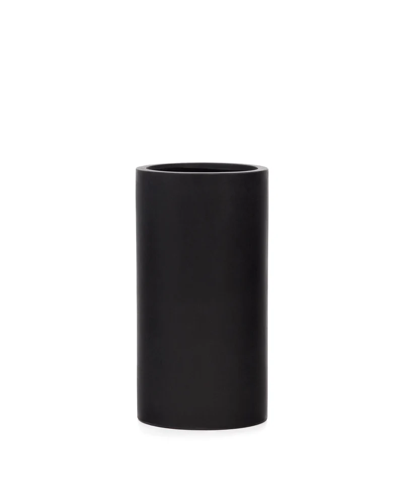 Aiguablava plant pot in black cement, Ø 42 cm