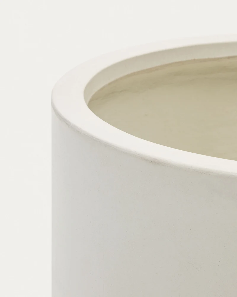 Aiguablava plant pot in white cement, Ø 52 cm