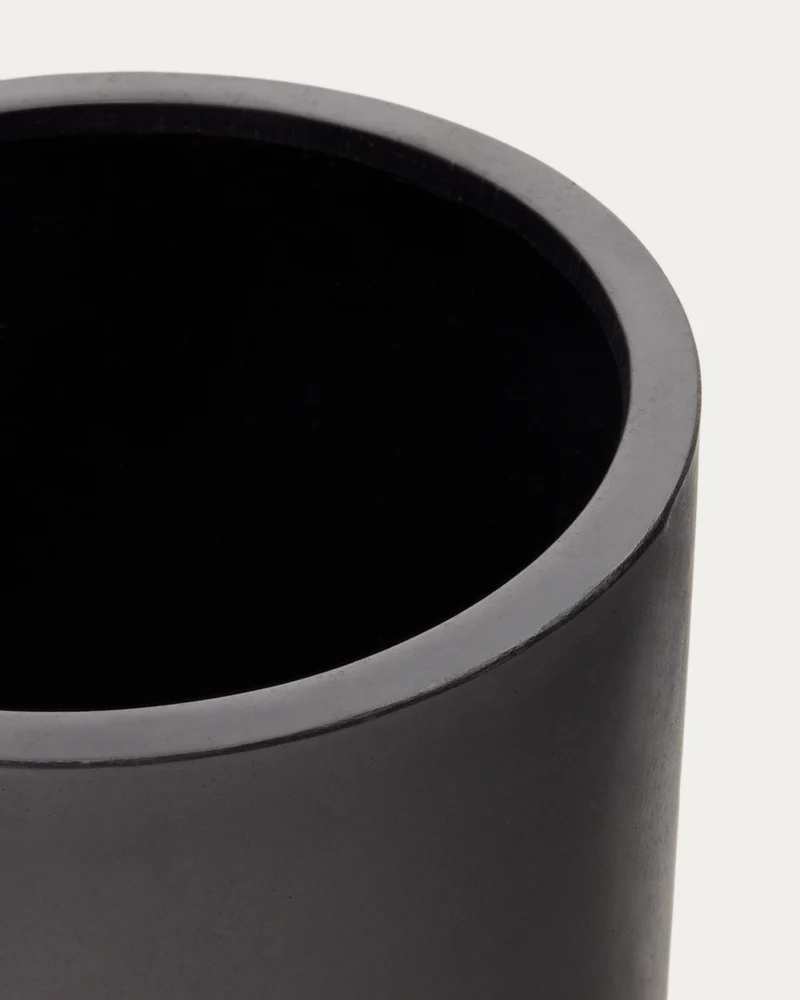 Aiguablava plant pot in black cement, Ø 52 cm
