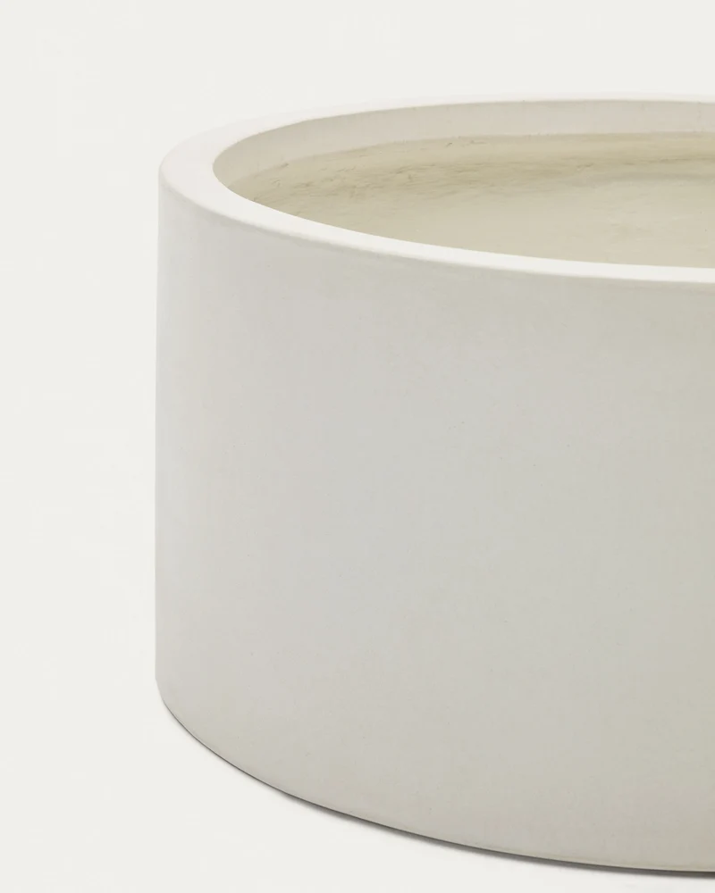 Aiguablava plant pot in white cement, Ø 62 cm