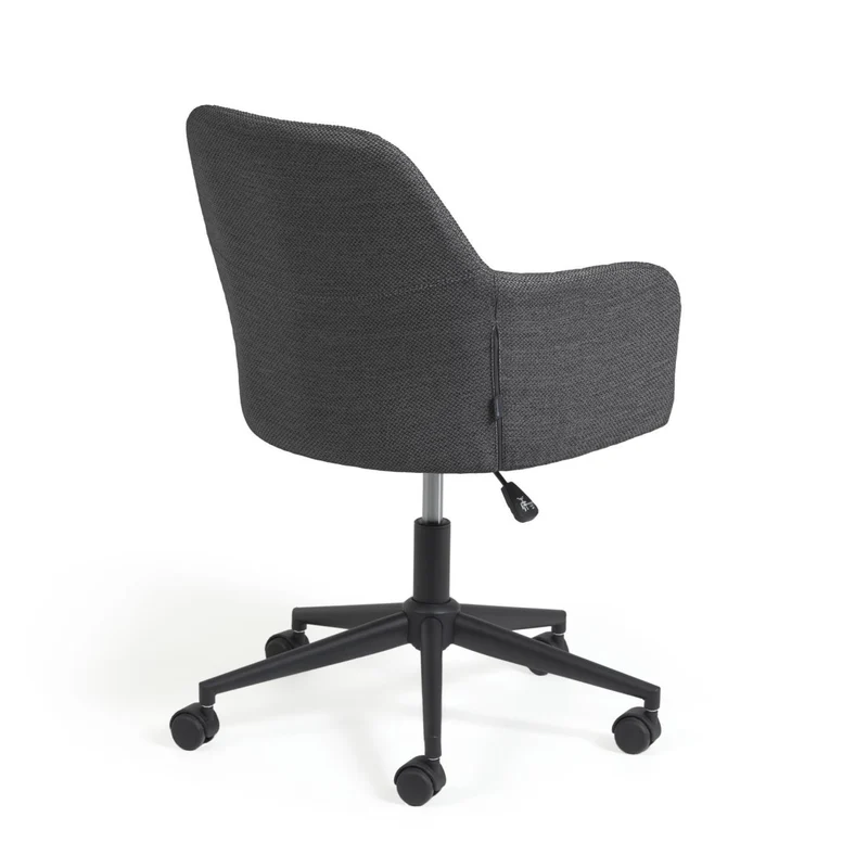 Madina dark grey office chair and legs made of steel in matt black