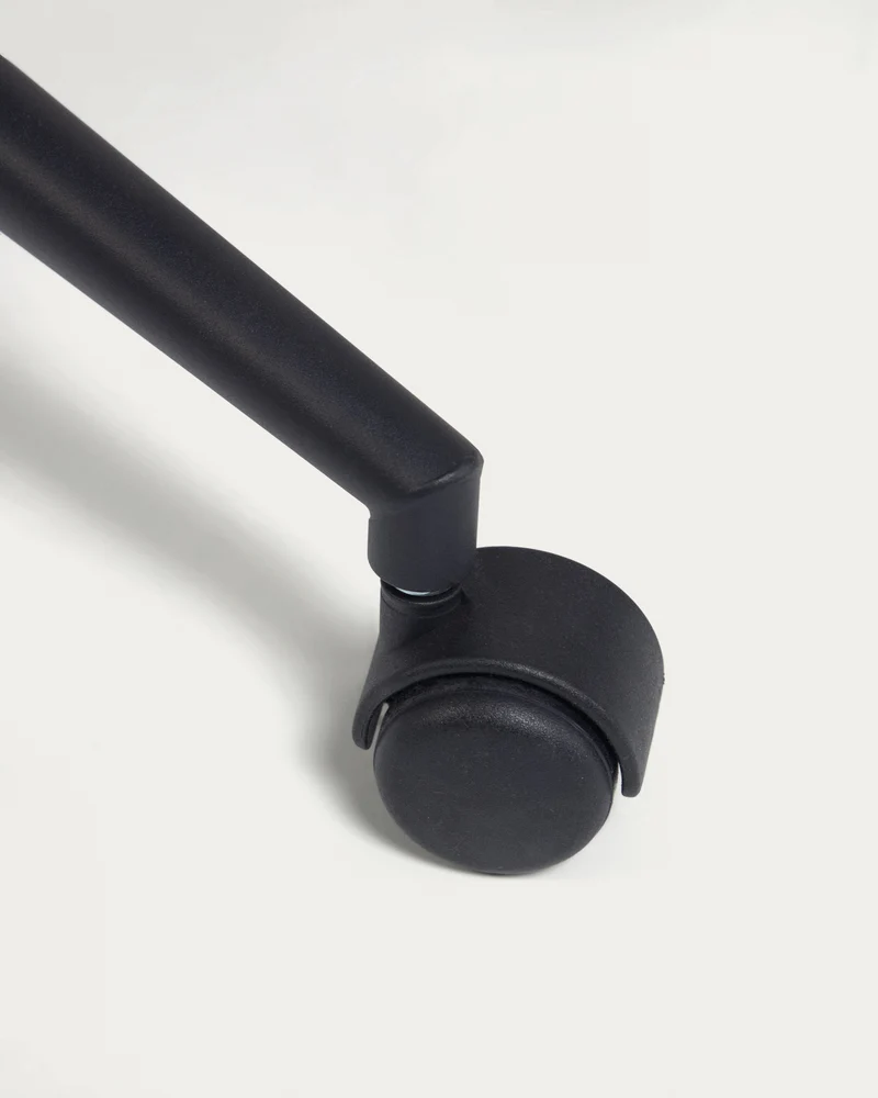 Madina light grey office chair and legs made of steel in matt black