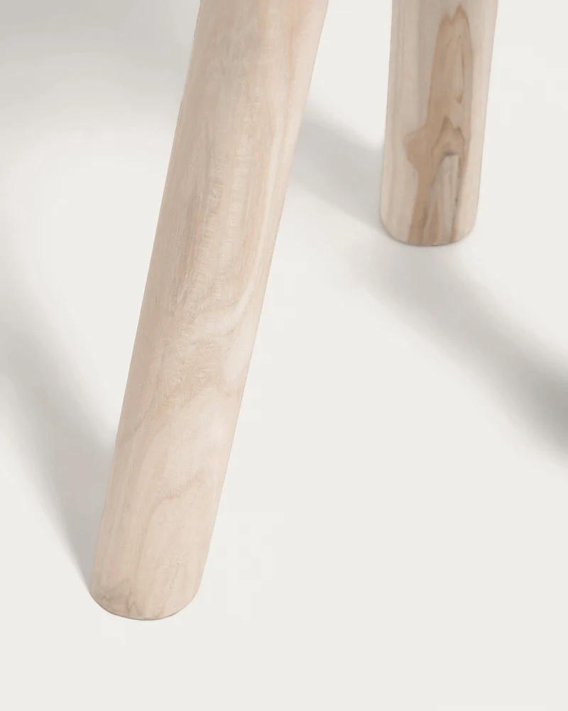 Glenda round solid teak wood side table, Ø 35 cm