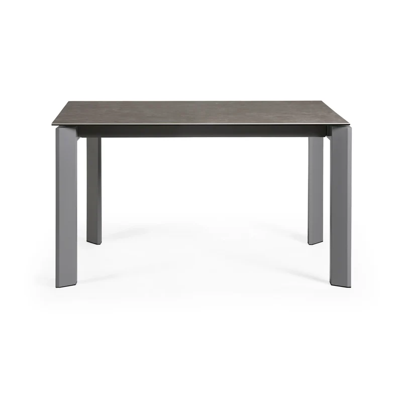 Axis porcelain extendable table in Volcano Ash finish anthracite steel legs 140(200)cm