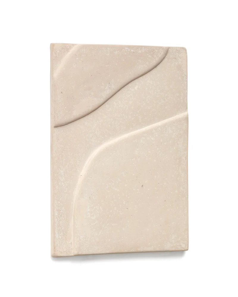 Mirta beige papier-mâché wall hanging 40 x 58 cm