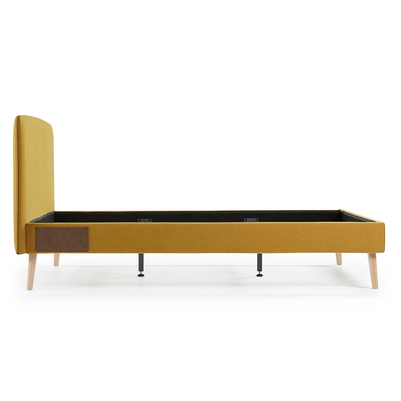 Dyla bed cover in mustard for a 160 x 200 cm mattress