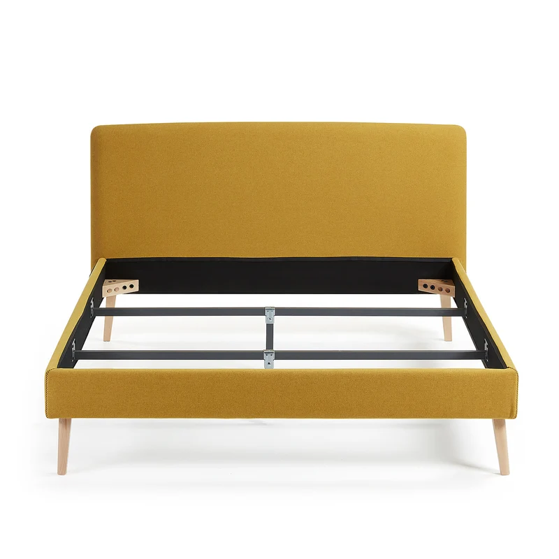Dyla bed cover in mustard for a 160 x 200 cm mattress