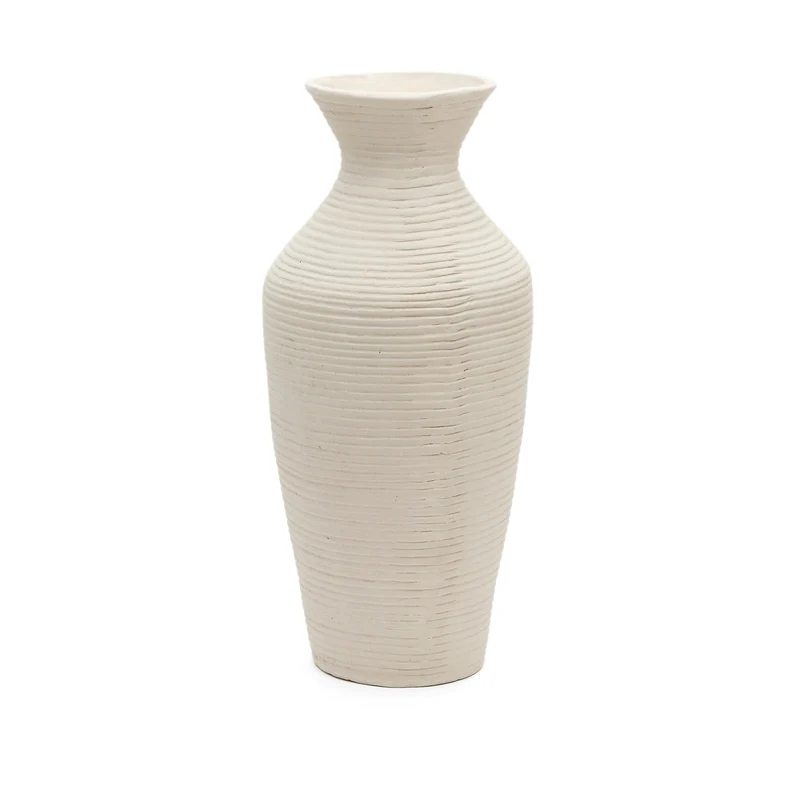 Pria white, papier mâché vase, 72 cm