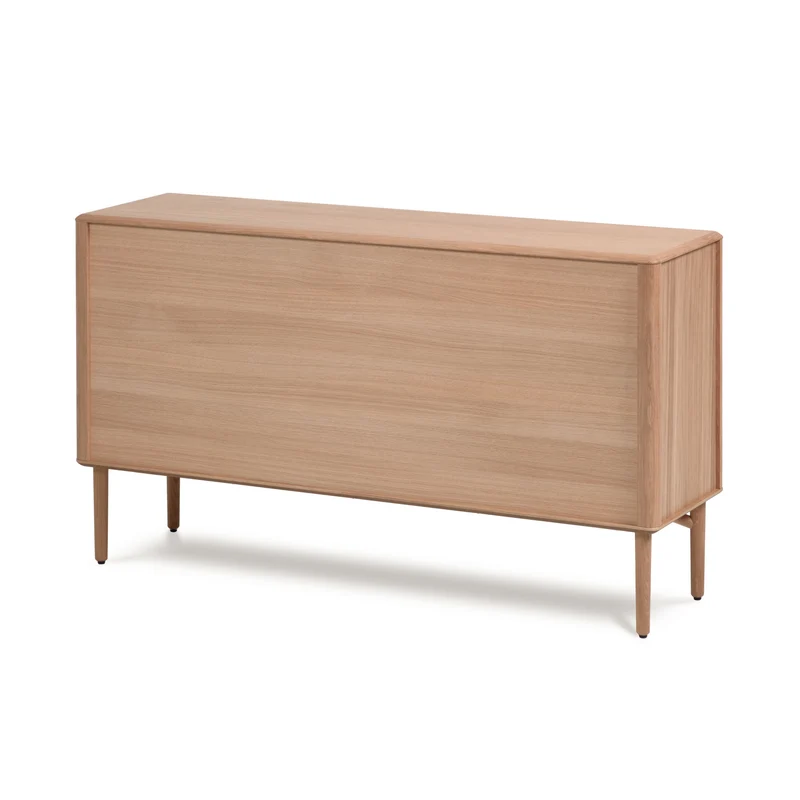 Lenon oak wood and veneer sideboard with 2 doors & 3 drawers, 155 x 86 cm FSC MIX Credit
