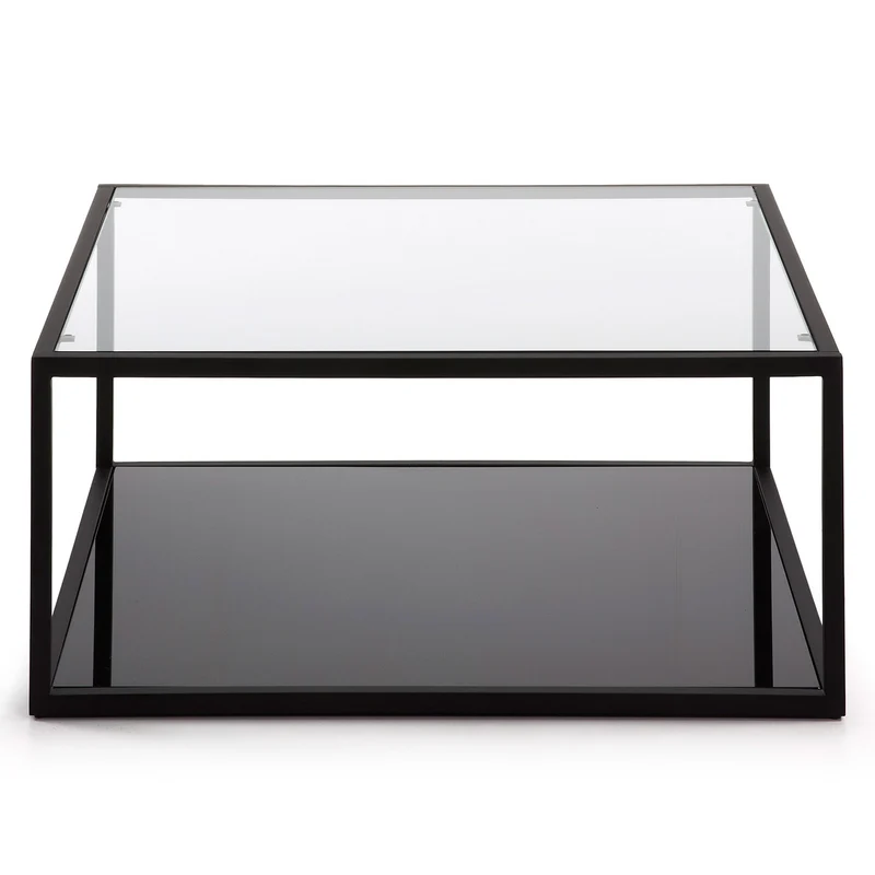 Blackhill black square coffee table 80 x 80 cm