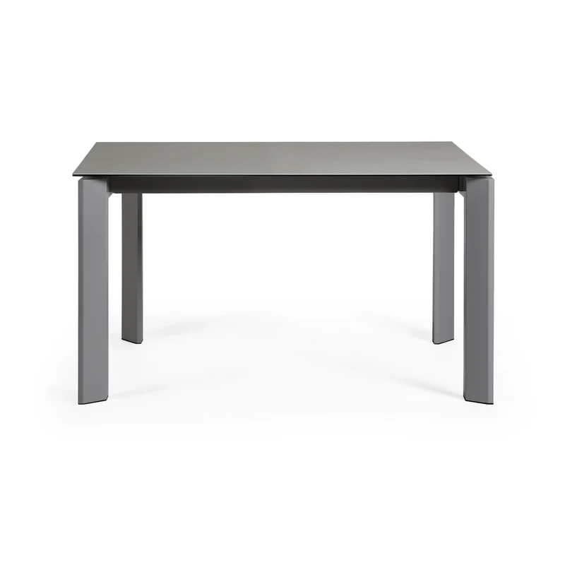 Axis porcelain extendable table in Hydra Lead finish with anthracite steel legs 140(200)cm