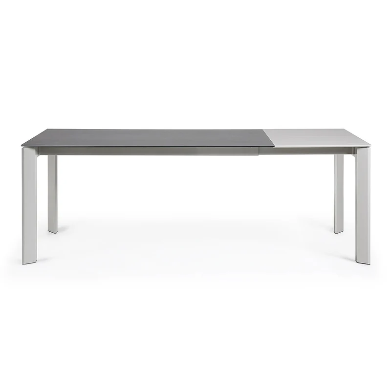 Axis porcelain extendable table in Volcano Rock finish with grey legs 160 (220) cm