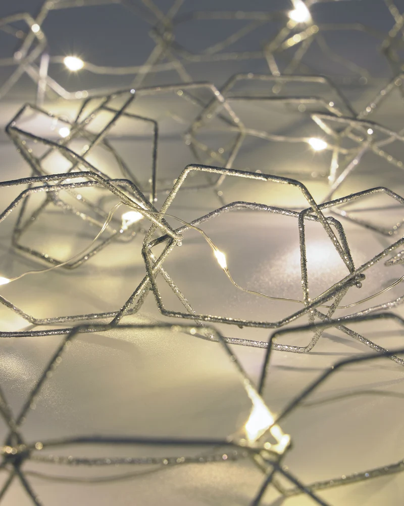 Narel fairy lights in grey 1.9m