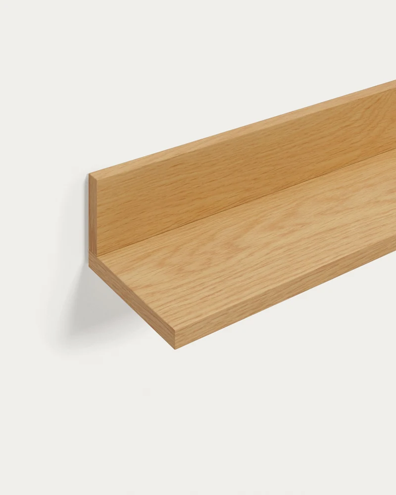Abilen oak veneer shelf with natural finish, 80 x 15 cm, FSC™ 100% certified