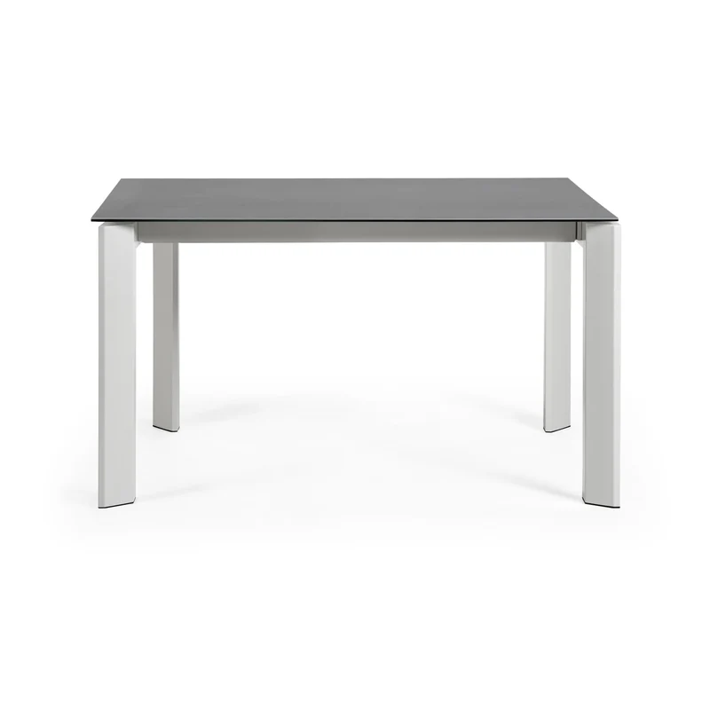 Axis porcelain extendable table in Volcano Rock finish with grey legs 140 (200) cm