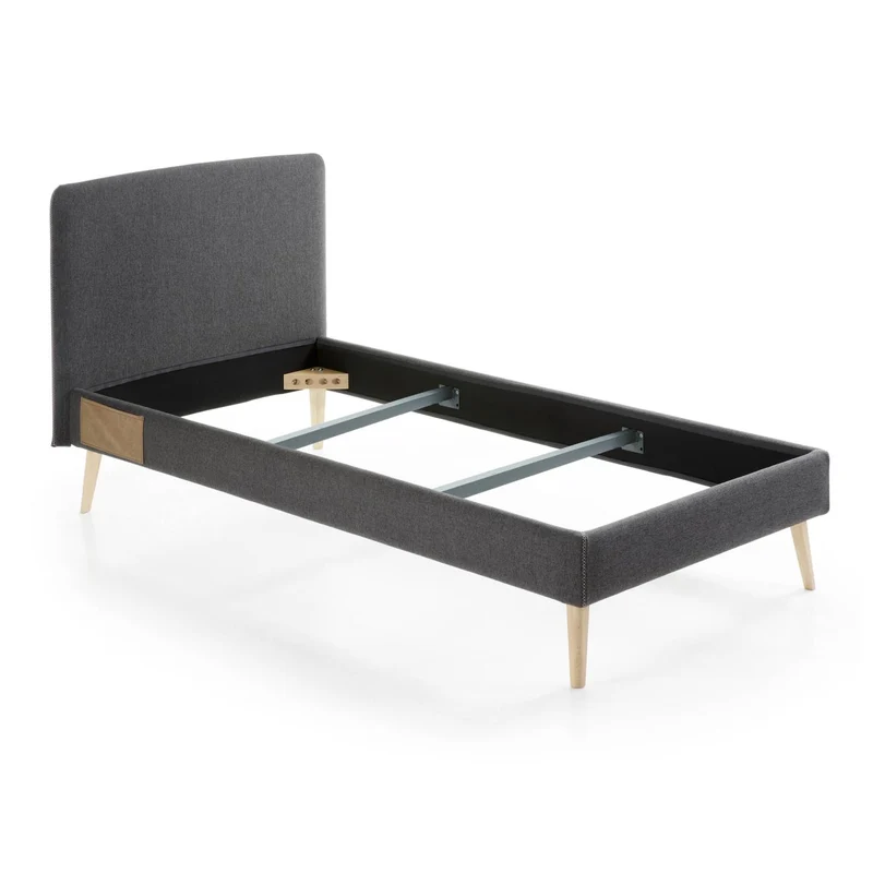 Dyla bed cover for a 90 x 190 cm mattress in black