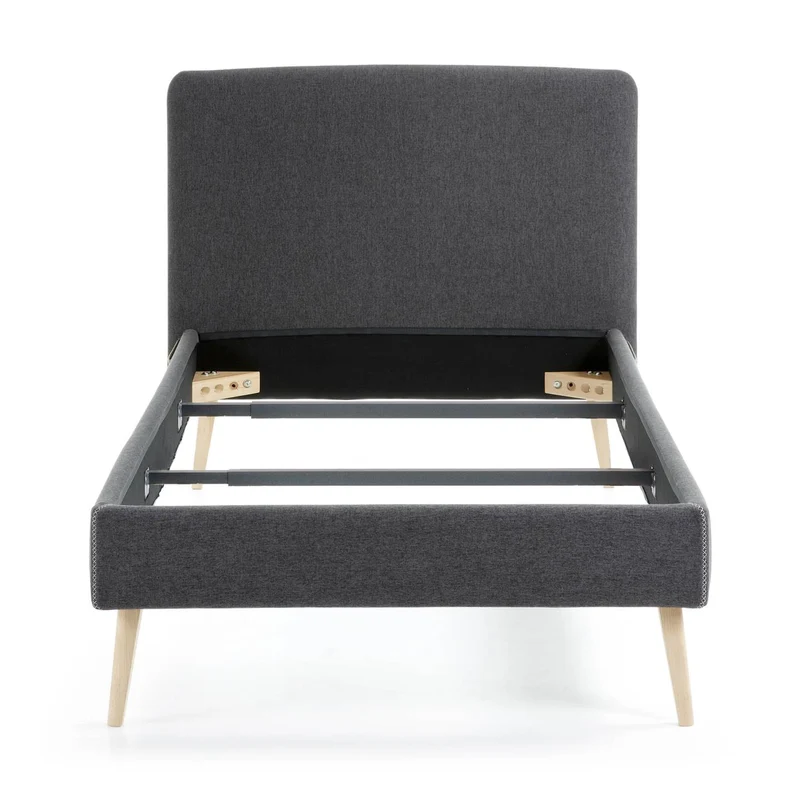 Dyla bed cover for a 90 x 190 cm mattress in black