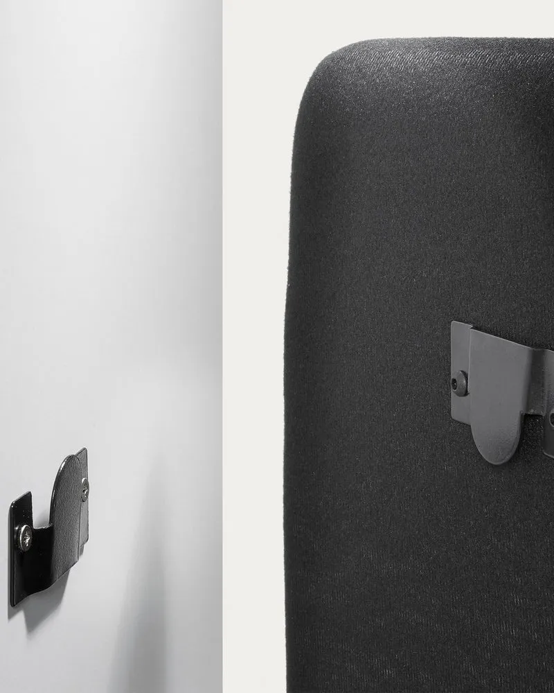 Dyla headboard with removable grey cover for a bed up to 160 cm