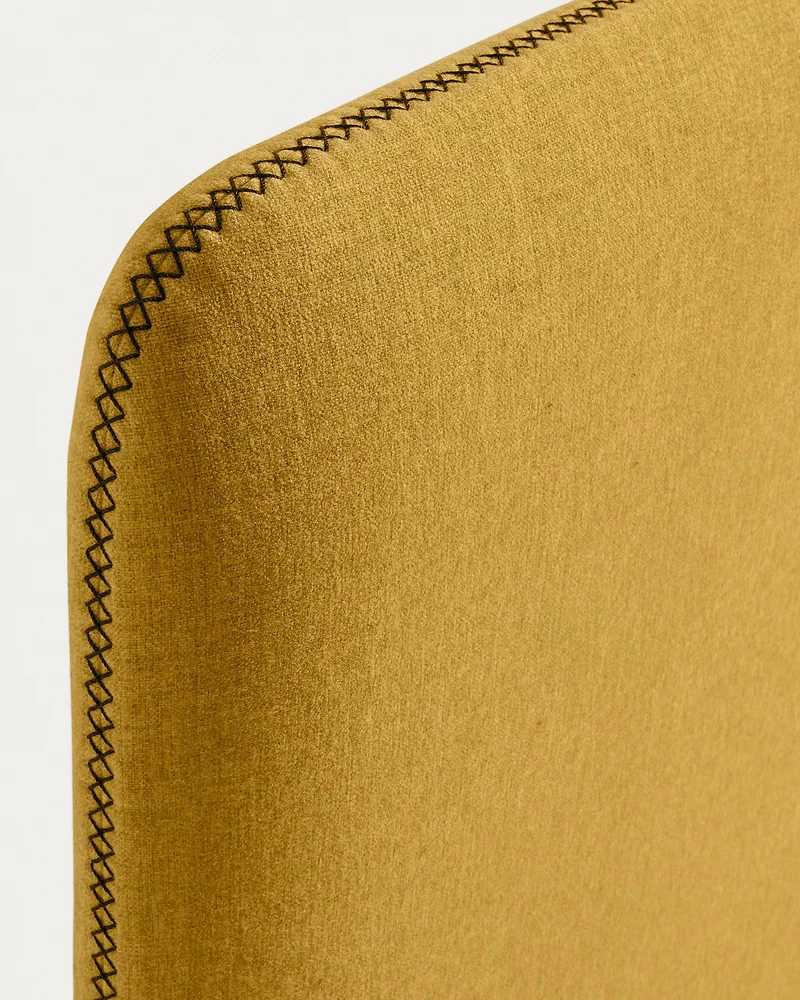 Dyla headboard with removable mustard cover for a bed up to 150 cm FSC Mix Credit