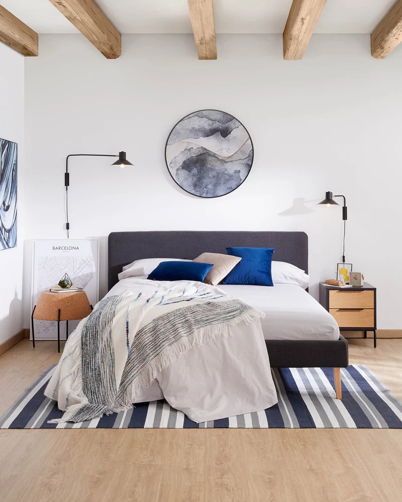 Dyla headboard with removable black cover for a bed up to 150 cm FSC Mix Credit